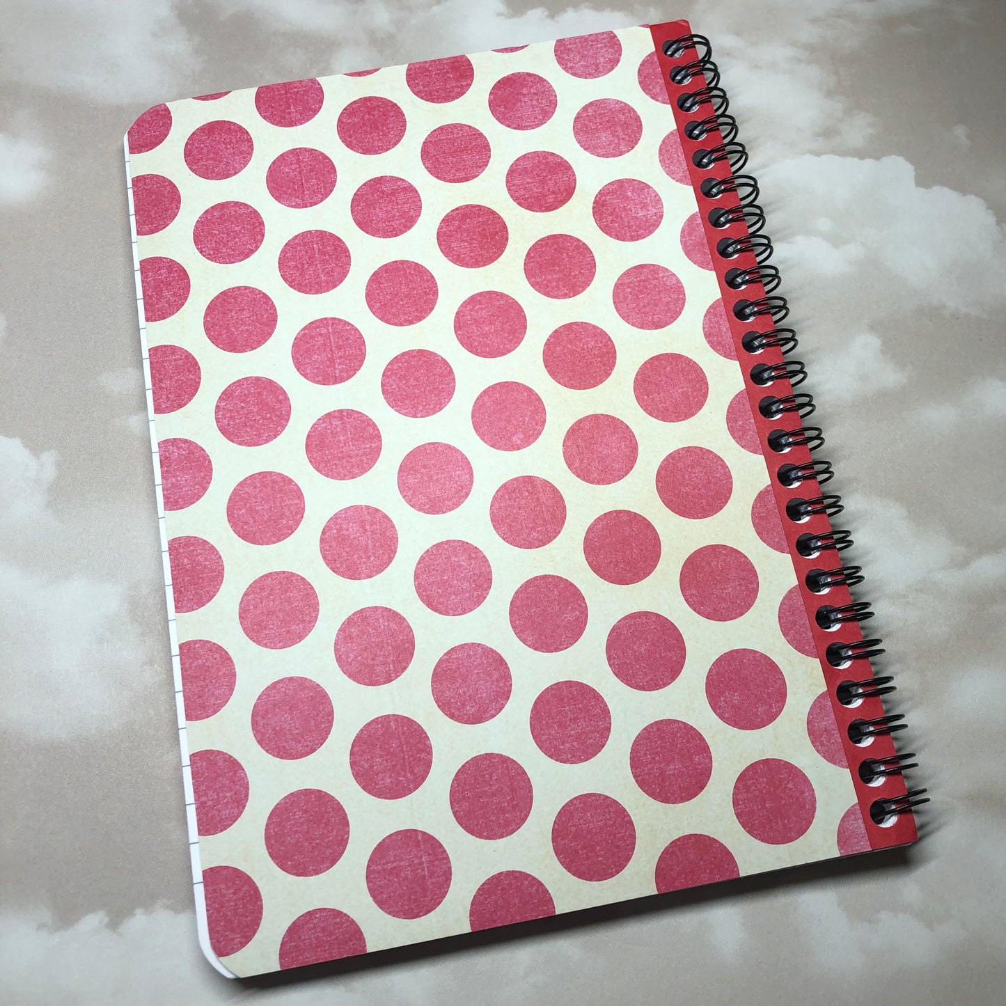 Hand decorated upcycled diary book - Dotty Notes