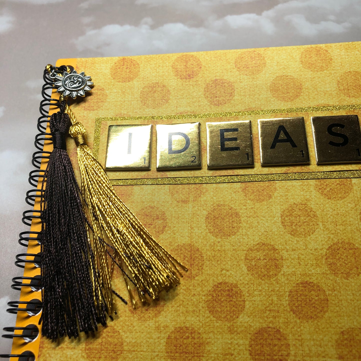 Hand decorated upcycled journal notebook - Ideas