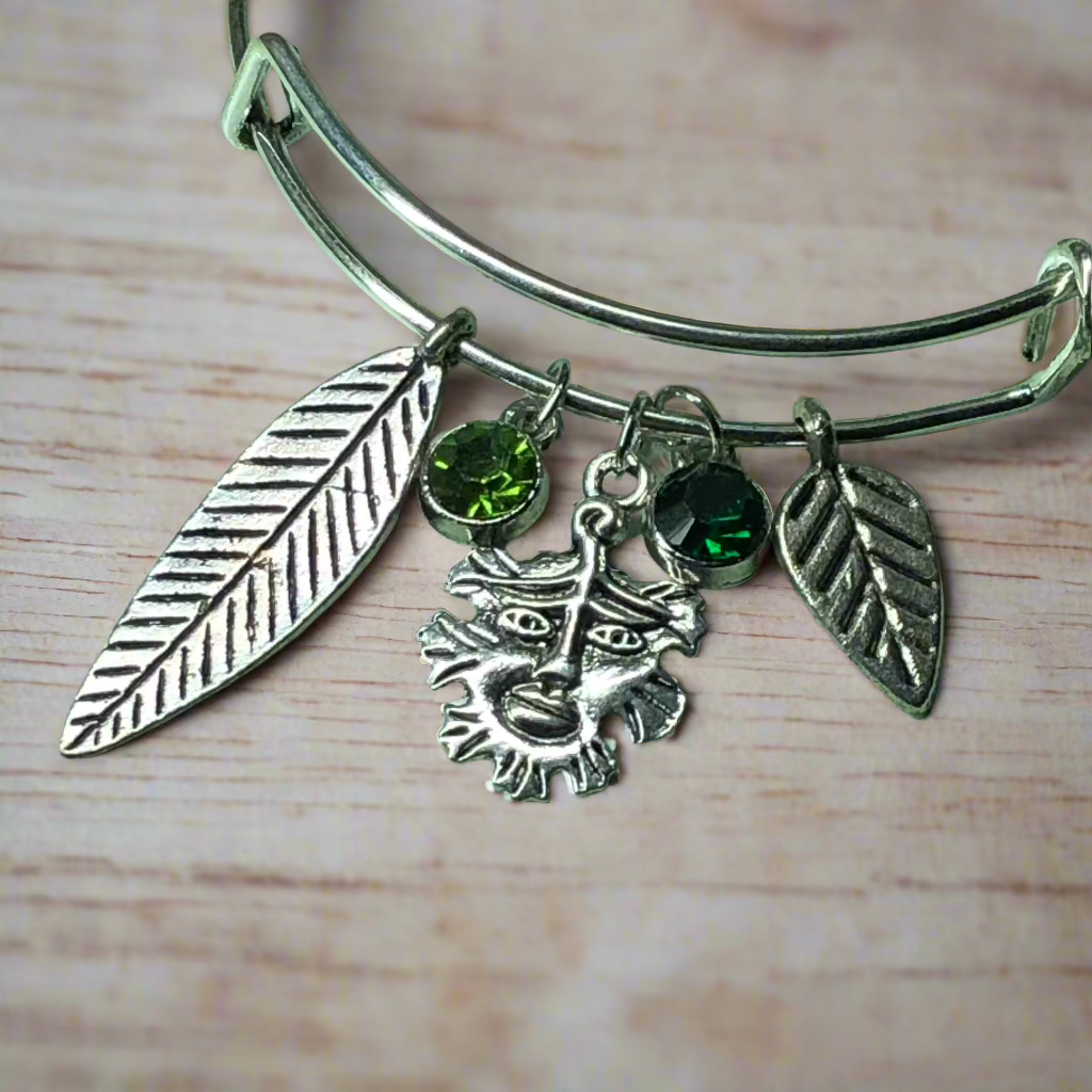 Customisable Greenman nature expandable bangle