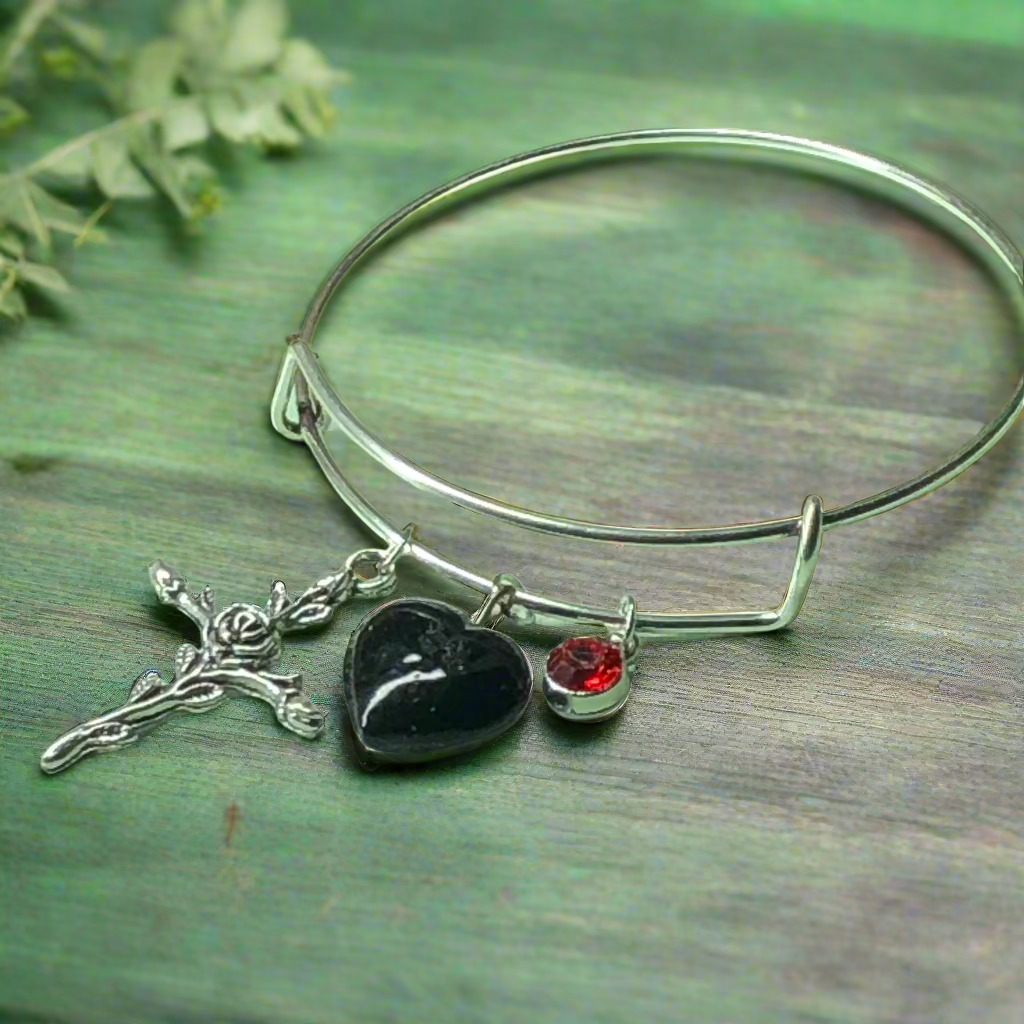 Customisable Goth rock expandable bangle