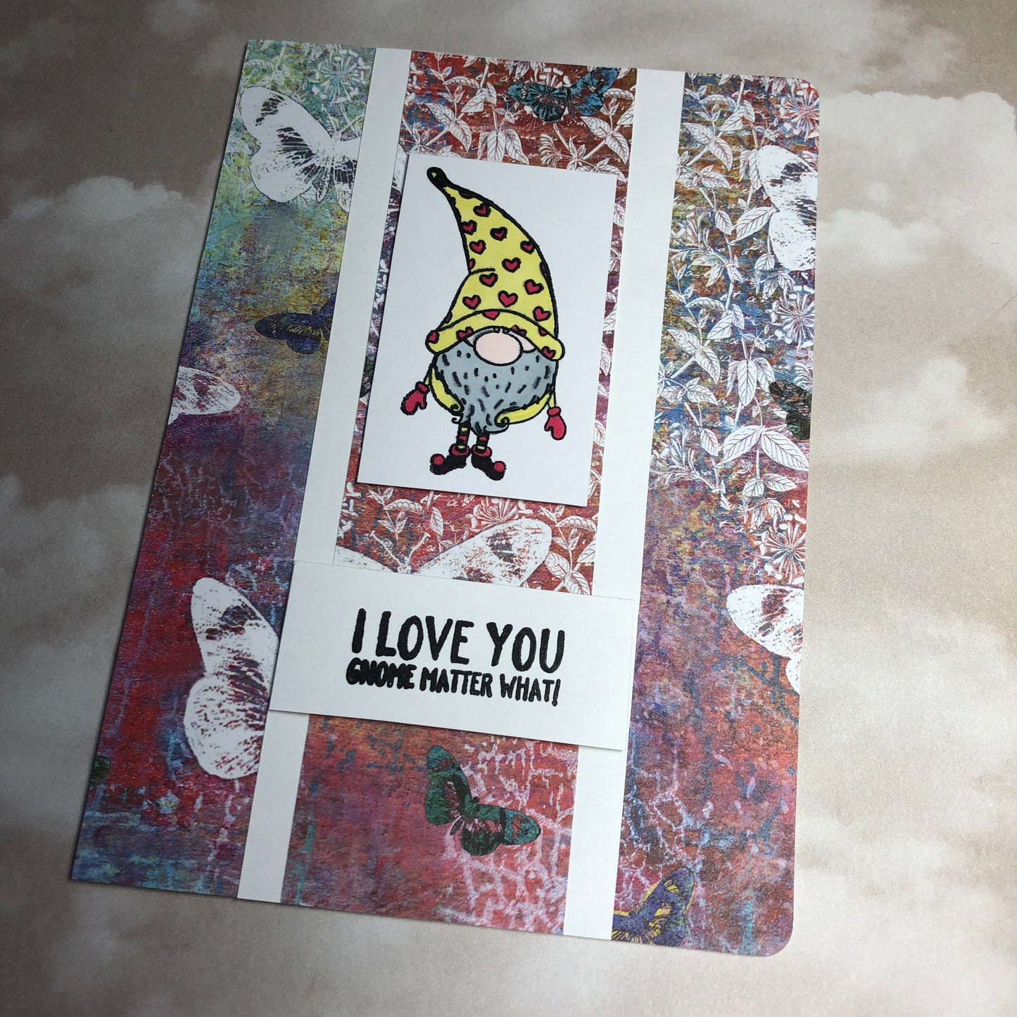 Gnome romantic card greeting card