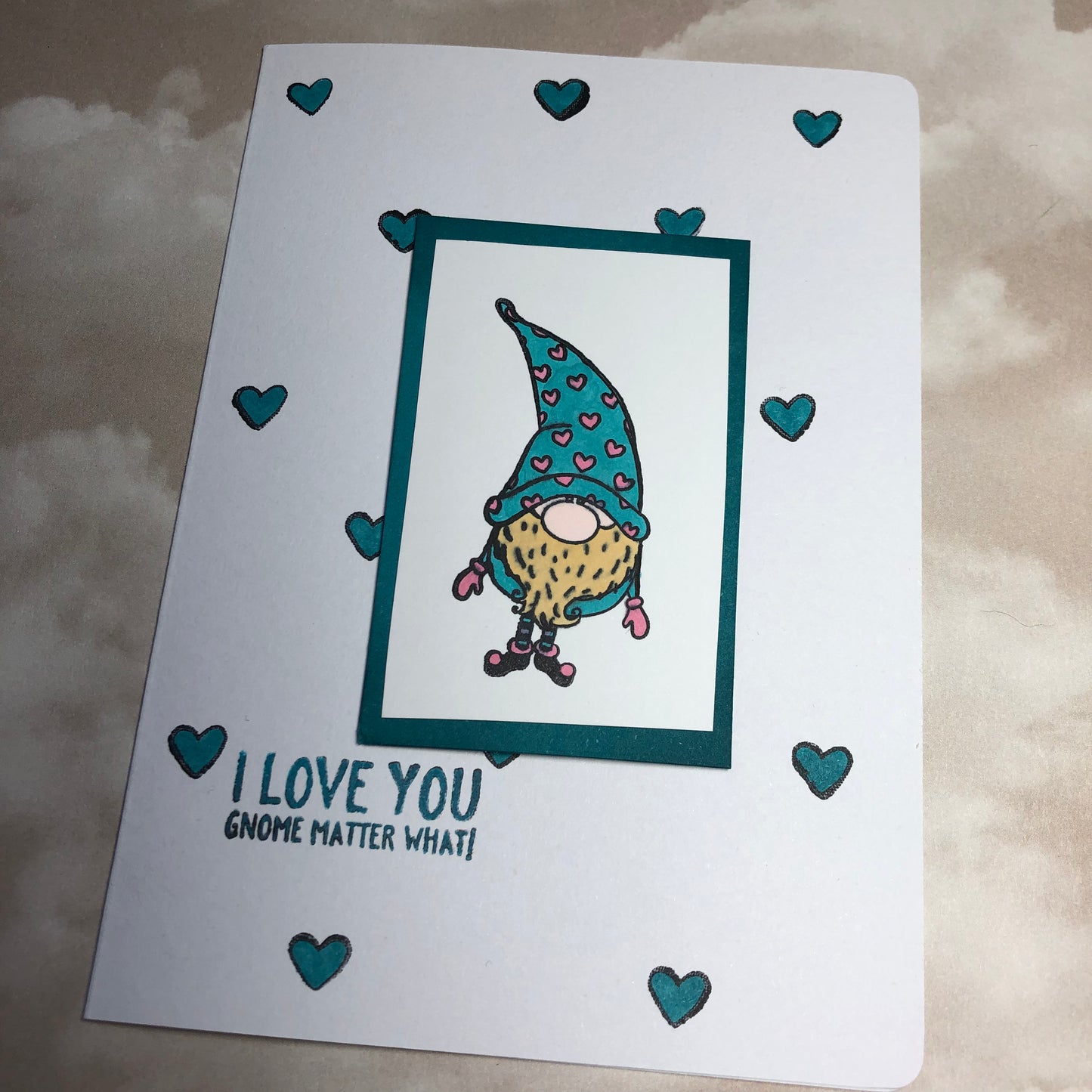 Gnome love card greeting card