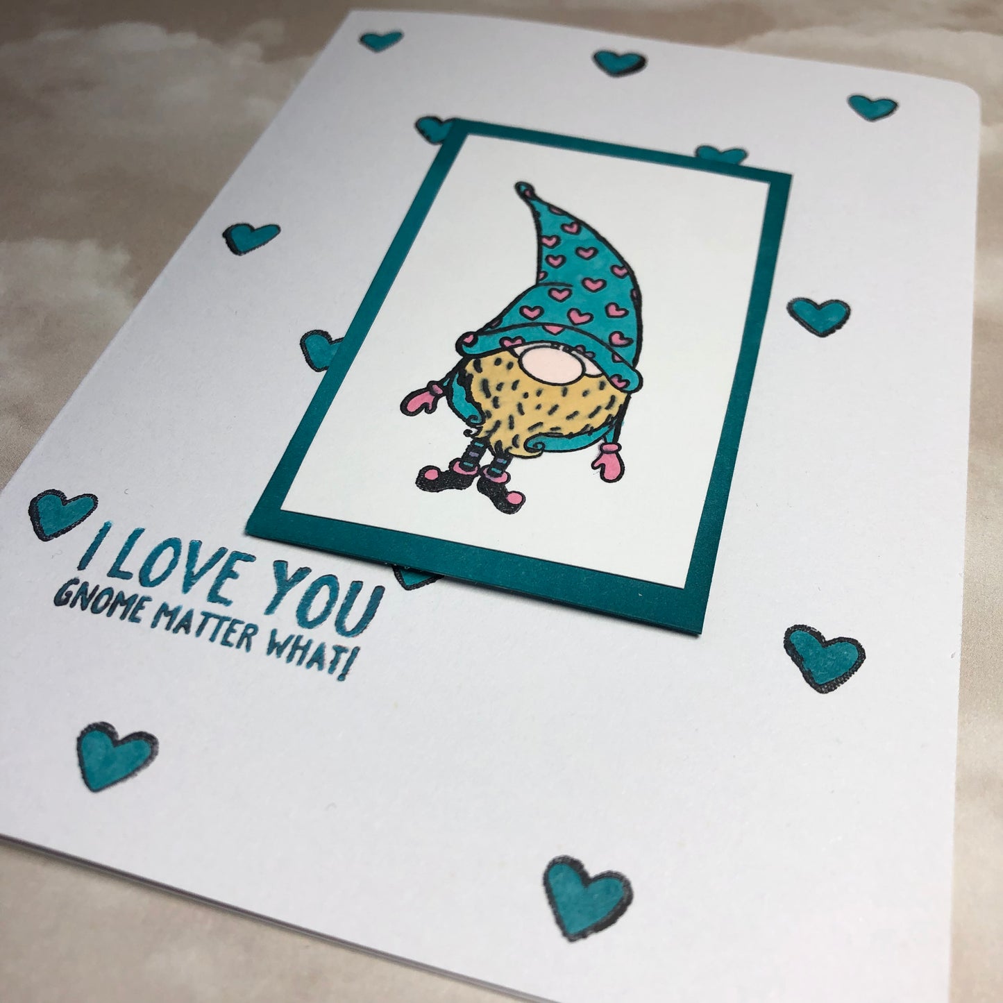 Gnome love card greeting card