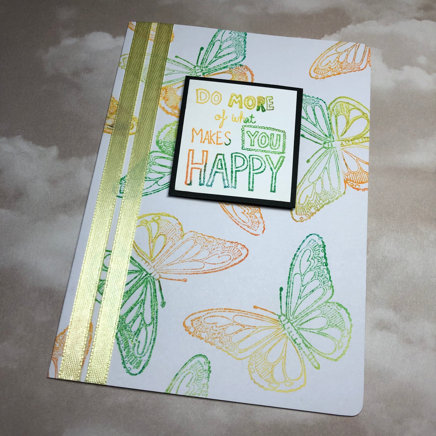 Butterfly stamped greeting card