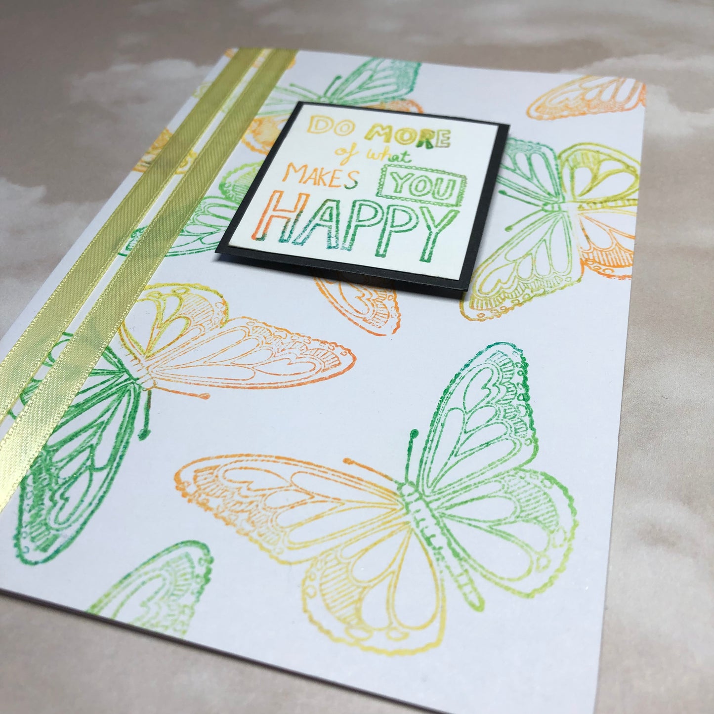 Butterfly stamped greeting card