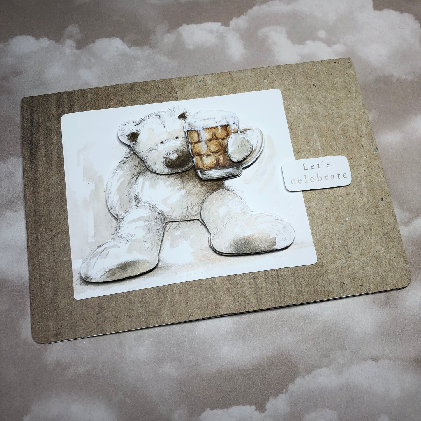 Beer bear greeting card