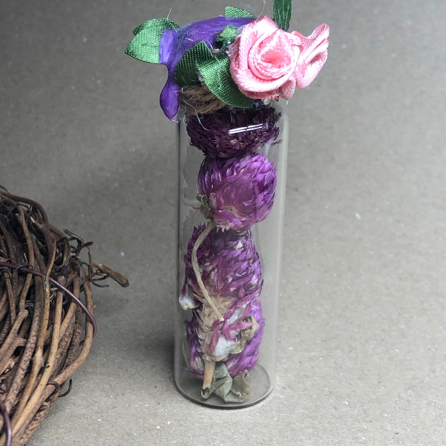 Clover decorative apothecary bottle