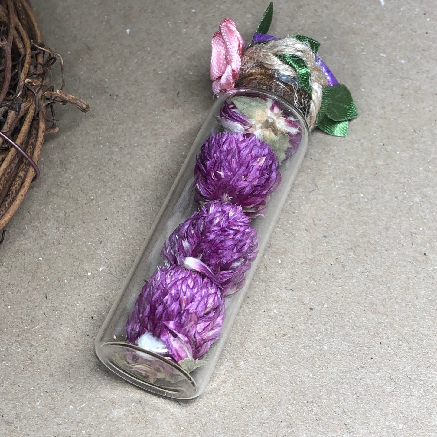 Clover decorative apothecary bottle