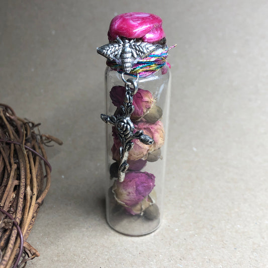 Rose decorative apothecary bottle