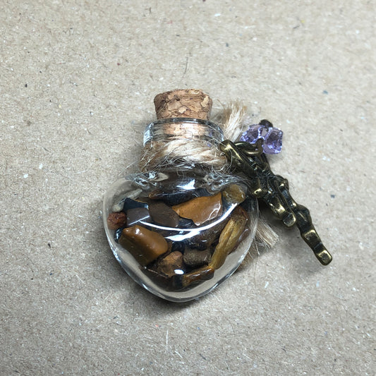 Fairy Mookaite butterfly decorative heart bottle