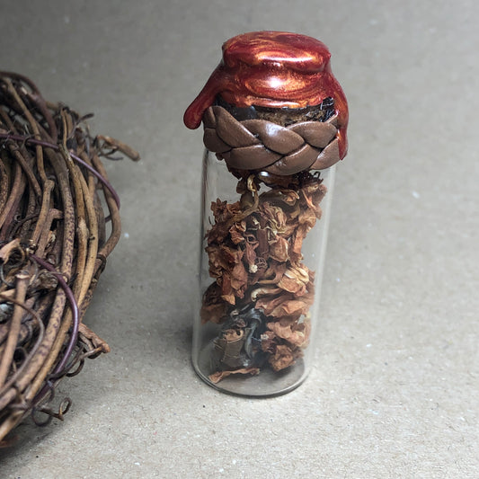 Autumn decorative apothecary bottle