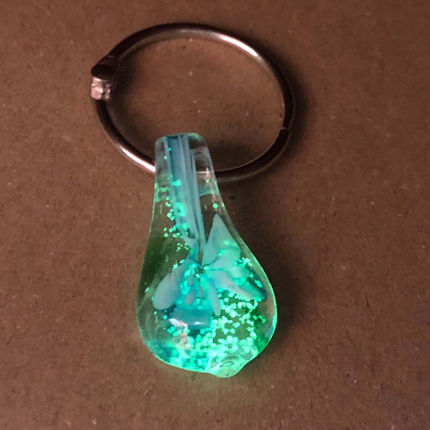 Floral night glow keyring