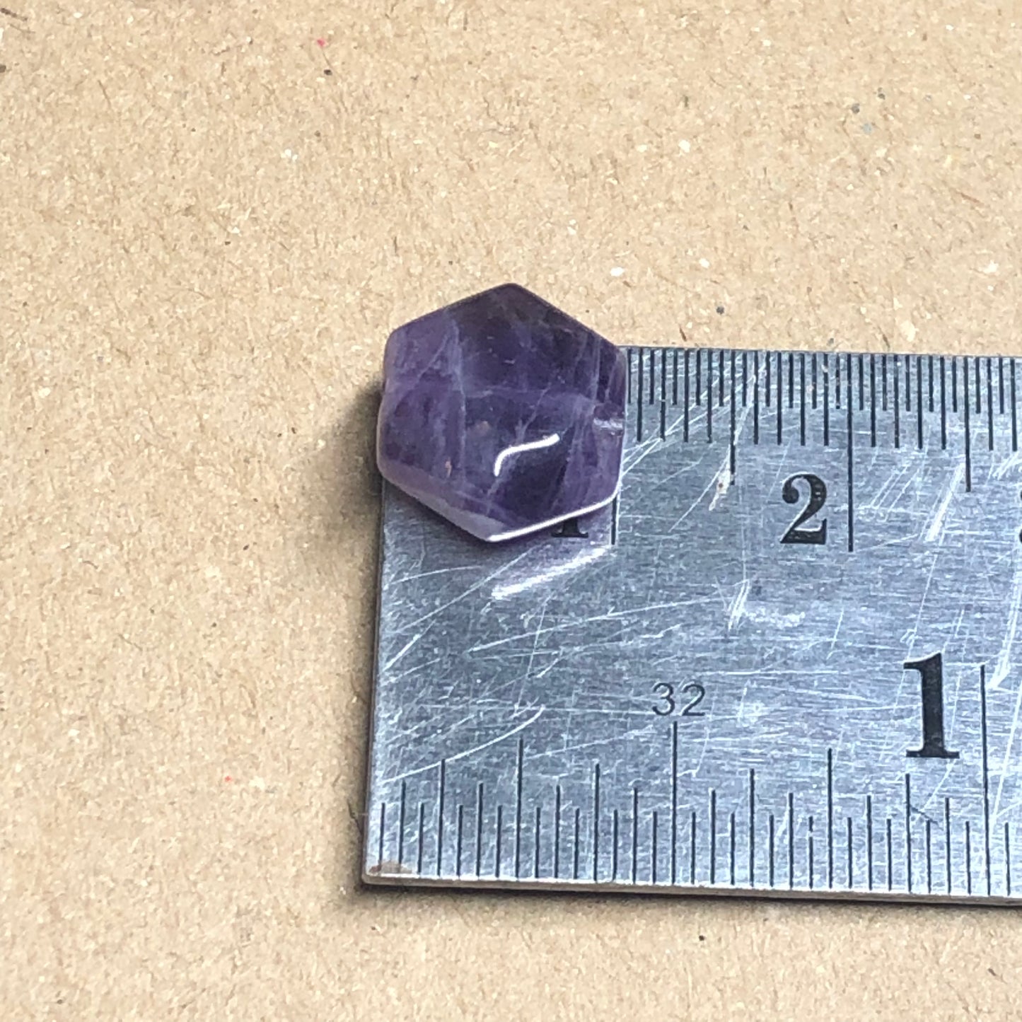 Hexagonal Amethyst beads