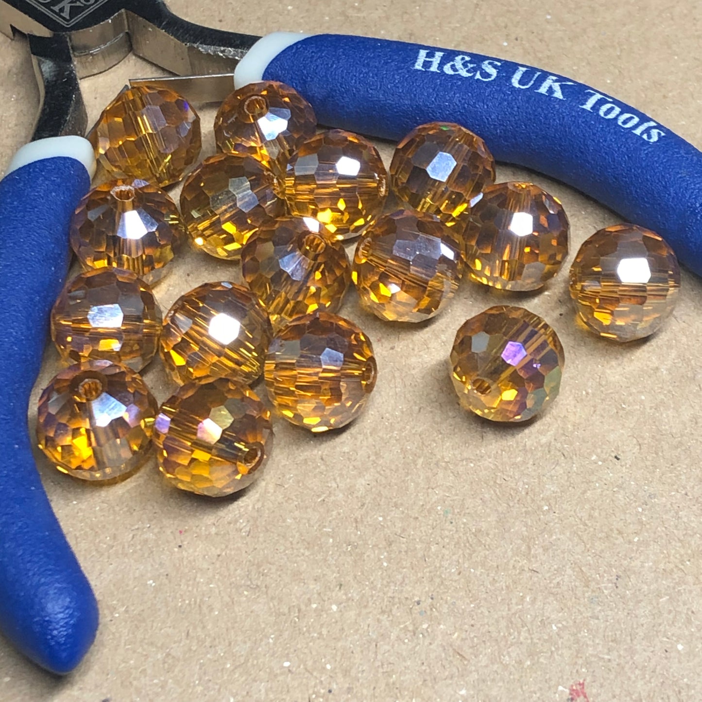 Faceted disco ball crystal beads